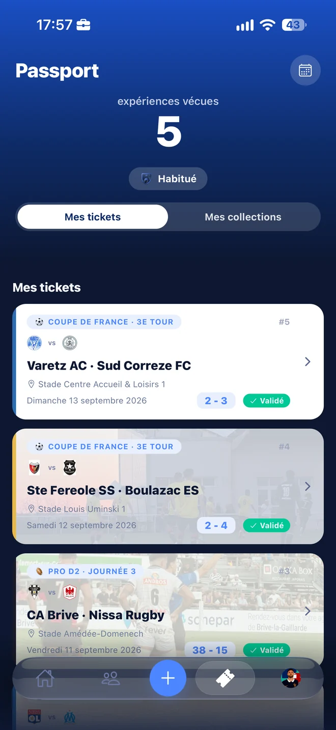 Ton Passport ARENAS et ta collection de tickets